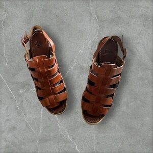 Christian Louboutin Brown Sandals with Cage Design